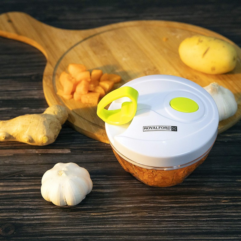 Royalford Mini Vegetable Chopper & with Storage Lid | Chops