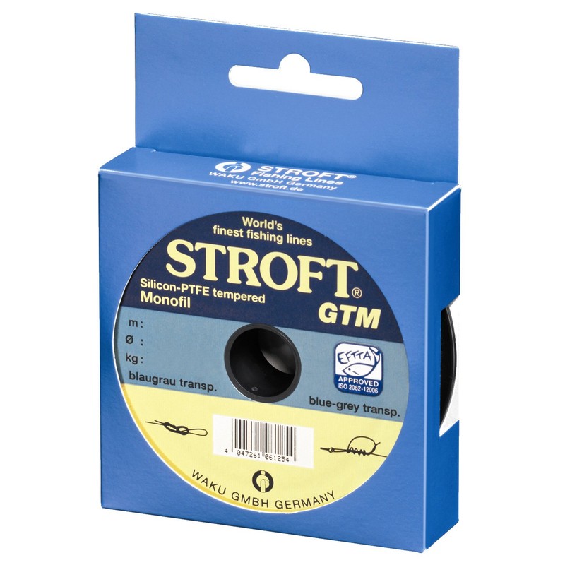Stroft GTM Fishing Line - 0.14, 2.2Kg, Blue-Grey / Transparent