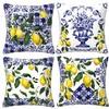 Shimmerz Pack of 4 Lemon Summer Throw Cushion Covers, 45