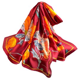 FAIRYGATE Women's Silk Scarf Elegant Lightweight Long Anti Allergy Cloth Sun Protection 90 x 180 cm, D97031