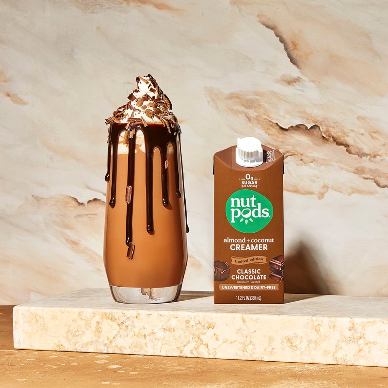 nutpods Classic Chocolate Unsweetened Dairy-Free Creamer, Made from Almonds and