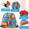 ausurme 12 Building Blocks Drawstring Bags12PCS Building Blocks Drawstring Gift