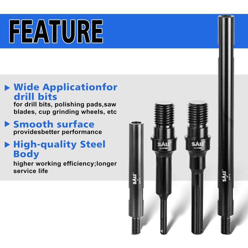 SALI Adapter 1 1/4 Inch UNC to SDS Plus for