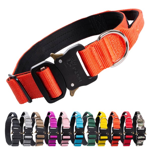 TSPRO Premium Dog Collar with Handle, Thick Adjustable Dog Collar,