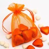 100 Pcs Gift Organza Bags with Drawstring 4x6 inch Orange