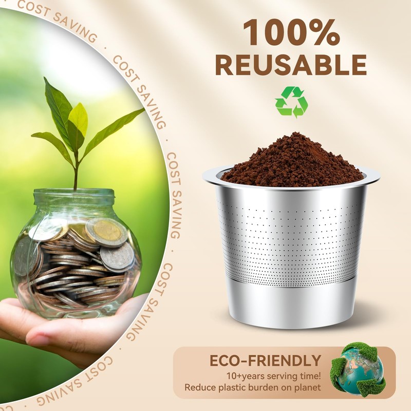 CAPMESSO Reusable K Cups Coffee Pods for Keurig 1.0: Stainless