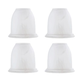 Aspen Creative 23177-73-4 Transitional Style Frosted Alabaster Ceiling Fan Glass Shade, 1-5/8" Fitter Size, 4-3/4" Diameter x 4-1/2"Height, 4 Pack