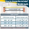 Black Shower Curtain Rod 36-84 Inch(3-7ft) Never Rust No Drilling