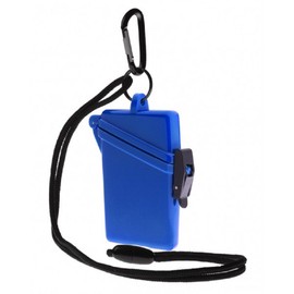 WITZ Strandsafe - Waterproof Bath Safe | Beach Box | Swimming Safe + Carabiner Hook + Nylon Cord, blue, Outdoor