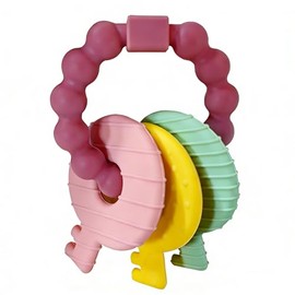 Juguete De Mordedor Con Forma De Llave Para Bebés De 3 A 18 Meses. Mordedor Sensorial De Silicona Masticable Con Forma De Llave. Alivia El Dolor De Encías. Sin Bpa (Morado).