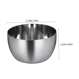 Mobestech 2pcs Stainless Steel Sauce Salad Bowl Multipurpose Kitchen Utensils for Dips Vegetables and Fruits Elegant Design for Home Restaurant Party Use