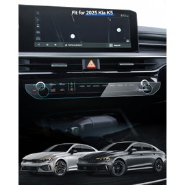 LANTU 2PCS Car Screen Protector for 2025 Kia K5 (LXS/GT-Line/GT/EX) Air Conditioner Nano Touchscreen Protector Film HD Clear Bubble Free