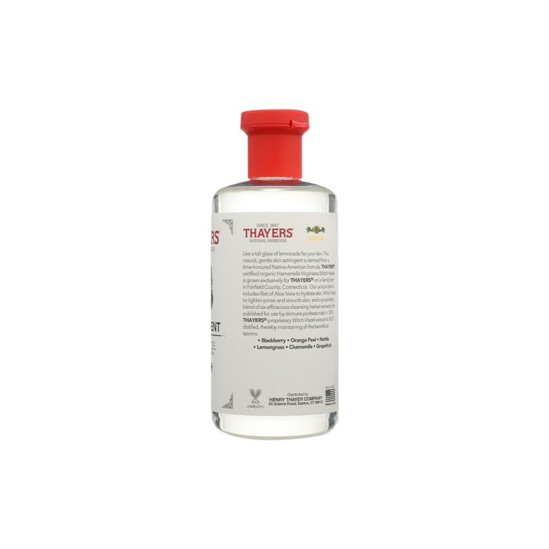 Thayer's Lemon Witch Hazel Astringent with Aloe Vera, 12 Ounce