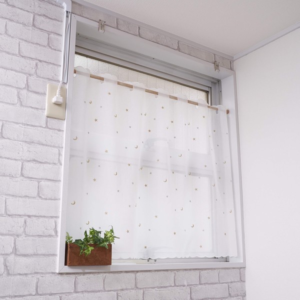 [Cloth Shop Clothya] Cafe Curtain for Small Windows Width Approx.