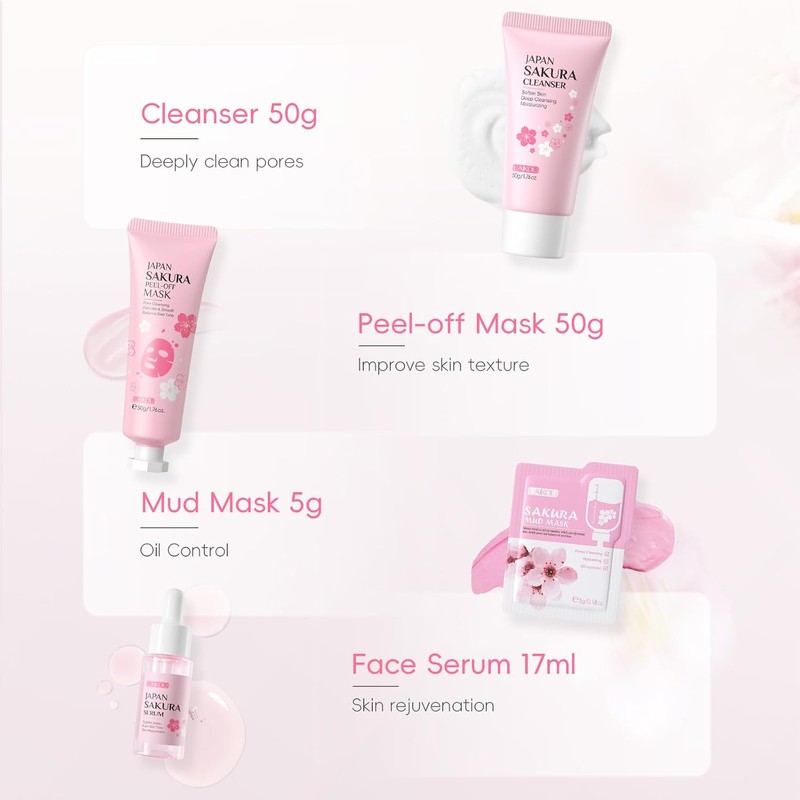 Laikou Set de Cuidado Facial Sakura para Adolescentes