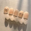 [Rene] Apricot ball touch handmade nail tips, daily nail specialist