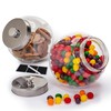 Set of 2 Large Glass Cookie Jars for Kitchen Counter