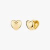 Gold&Deer 14K Goldfield Heart Chubby One-Touch Earrings Yellow Gold /