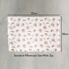 %100 Pure Mulberry Silk Satin Pillowcase, 22 mm Printed, Standard