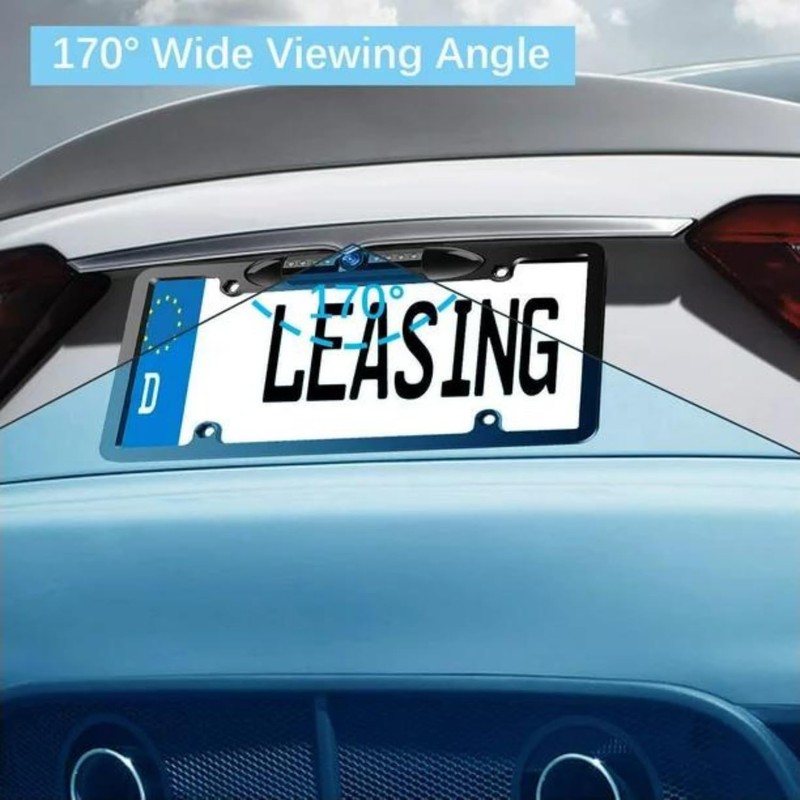 License Plate Backup Camera, Waterproof IP68 Backup View Camera, Car