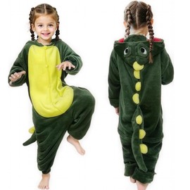 GLEEMEN Dinosaur Costume Children, Unisex Pyjamas Onesies Animal Costume Cosplay, Dinosaur Jumpsuit Costume, Animal Onesie for Children Girls Boys, Fancy Dress Costume Dino Children (120)