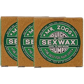 SEXWAX Wax Surfing Quick Humps 3X Green Label Set of 3