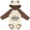 inktastic Camping Crew Long Sleeve Creeper 12 Months Natural &
