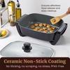 Elite Gourmet Ceralast Ceramic Electric Skillet, 12.5Qt, Black/Gray | Xtra-Deep