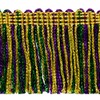 5 yards of 2" Metallic Chainette Fringe Trim Magenta
