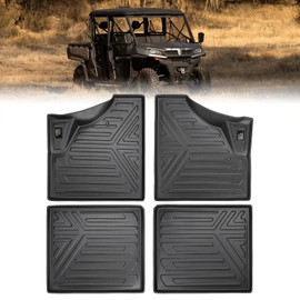 KEMIMOTO 4 PCS Anti-Slip Floor Mats Compatible with CFMOTO UForce 1000 XL,TPE Front and Rear Waterproof Foot Mats Easy to Clean Compatible with CFMOTO UForce 1000 XL 2022-2025 Accessories