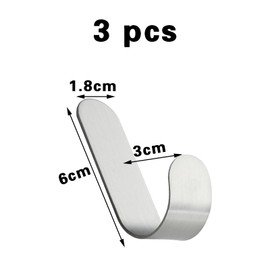 DOANTE 3 Stck Haken Selbstklebend,Haken Selbstklebend Handtuchhaken fr Bad & Kche, Ohne Bohren Wasserfest,Handtuchhalterung Wandhaken zum Kleben Selbstklebend,Klebehaken Selbstklebend aus Edelstahl