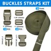 MELORDY 1 inch Buckles Straps Set with 10 Yards Nylon