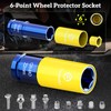 Thinkpro Lug Nut Impact Socket 1/2 inch Drive,8 Pieces Thin
