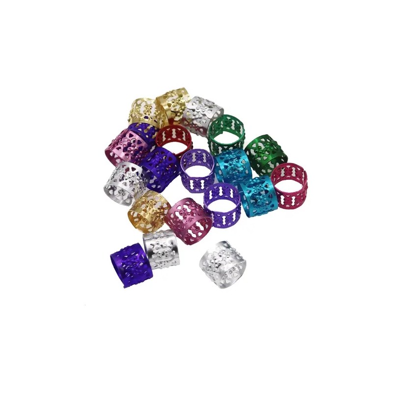 80 Piezas Dreadlocks Beads Filigree Tube Beads Para Cabello