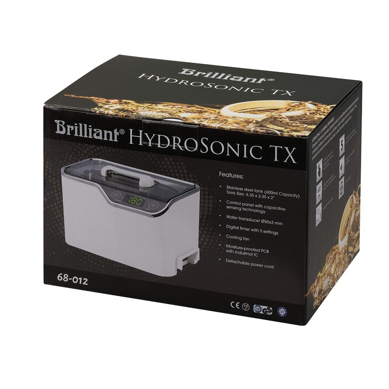 Brilliant HydroSonic TX Ultrasonic Cleaner, White