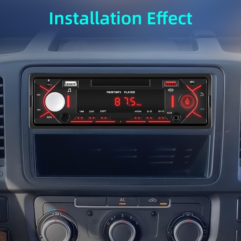 NHOPEEW 1 DIN Car Radio with Bluetooth - 1 DIN
