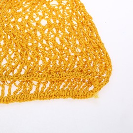 Artibetter Snood Hair Net Crochet Hair Bun Covers Mesh Sleep Cap (Yellow)