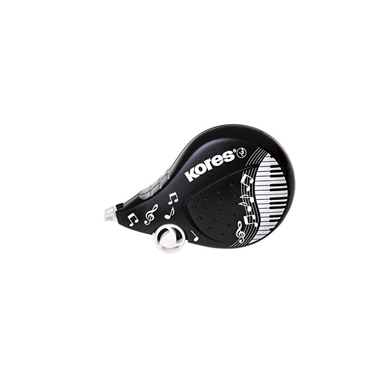 Kores KR84901 Korrekturroller, 8 m x 4.2 mm, schwarz/weiß