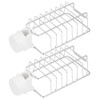 2Pcs Faucet Storage Rack Stainless Steel Sink Caddy Organizer Soap
