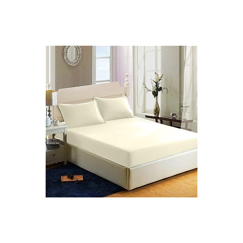 200 Thread Count 100% Egyptian Cotton Fitted Sheet - 16"/40cm