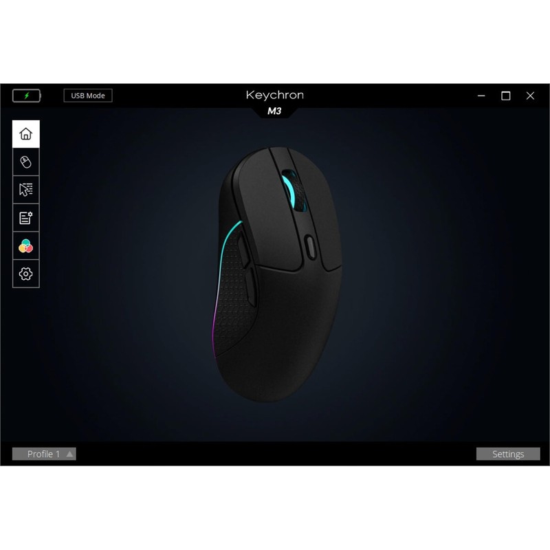 Keychron M3 Wireless Mouse, PAW3395 Sensor, Programmable Macro Button, 26,000