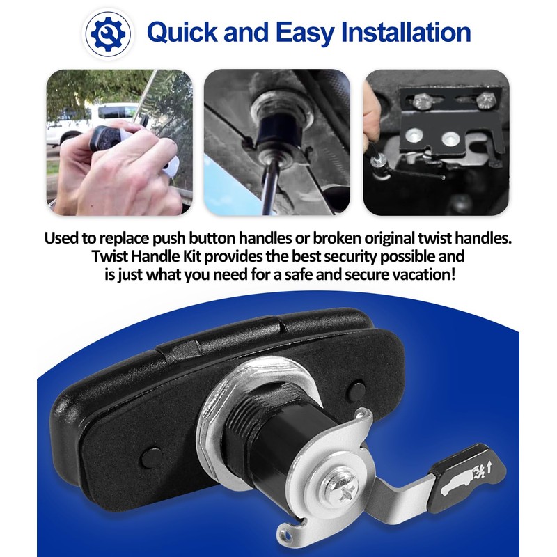 LAIKOU 113436 Black Twist Handle Kit Compatible with Leer Truck
