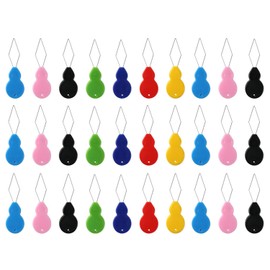 30 pcs Needle Threaders Brass Wire Gourd Shaped Plastic Needle Thread Easy to Insert Hand Sewing Needles,Used for Sewing Machines Hand Sewing Cross Stitch Mending Clothing (Random Colors)
