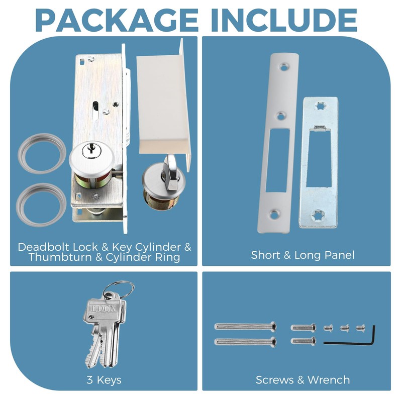 MOOTVGOO Storefront Door Mortise Lock, Commercial Door Locks, Swing Deadbolt