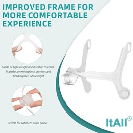 Replacement Tubing and Support Set for Airfit N20 to Airmini, Improved Exhaust Structure & Detachable Design, Lower Noise and Easier to Clean ，ItAll Supplies for CPAP Users