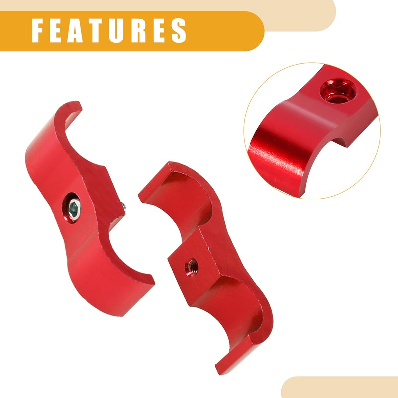 Partuto 4 Pcs An6 Universal Hose Separator Clamp - Aluminum