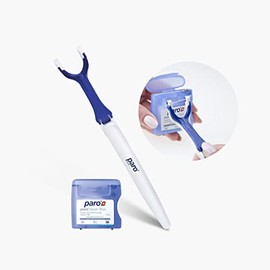 Paro Floss Holder with Easy Grip and Paro Classic Floss 50M | Perfect Combo at a Reasonable Price
