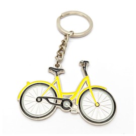 ARFUKA Stainless Steel Car Keyring Bicycle Pendant Metal Keychain Keychain Birthday Christmas Gifts for Men and Women Yellow, yellow