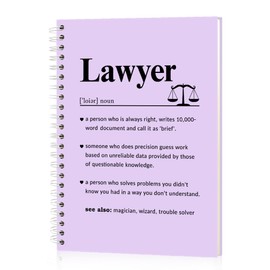Msticey Lawyer Definition 160 Blank Pages Hardcover Spiral Notebook, Funny Lawyer Gifts for Women, Office Gifts for Attorney, Paralegal, Law Student, Law School Graduation Gifts for Law Practitioner