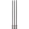 Bosch 2607001763 3-Piece Screwdriver bit Set, Extra Hard T8 T10